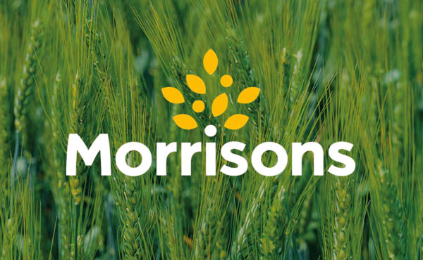 Morrisons logo against grass