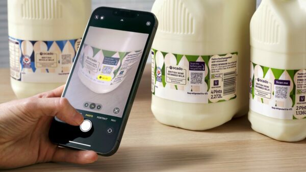 digital deposit return scheme milk and app scanner: Ocado Retail is trialling the first ever digital deposit reward scheme, paying customers 20p for each piece of packaging they scan and recycle.