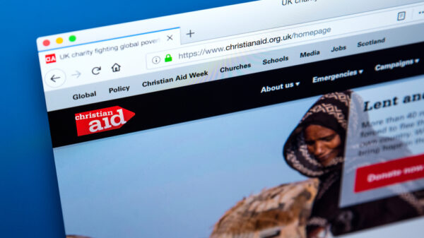 The homepage of the official Website for Christian Aid