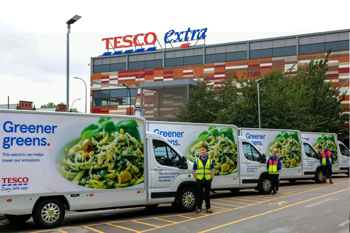 Tesco has unveiled its 500th electric van, with the supermarket announcing 7,500 tonnes of carbon savings since it introduced its first electric delivery van in 2020.