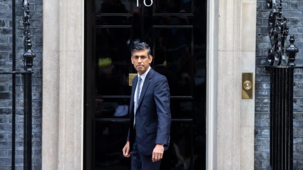 K Prime Minister Rishi Sunak poses outside 10 Downing Street as he assumes office.