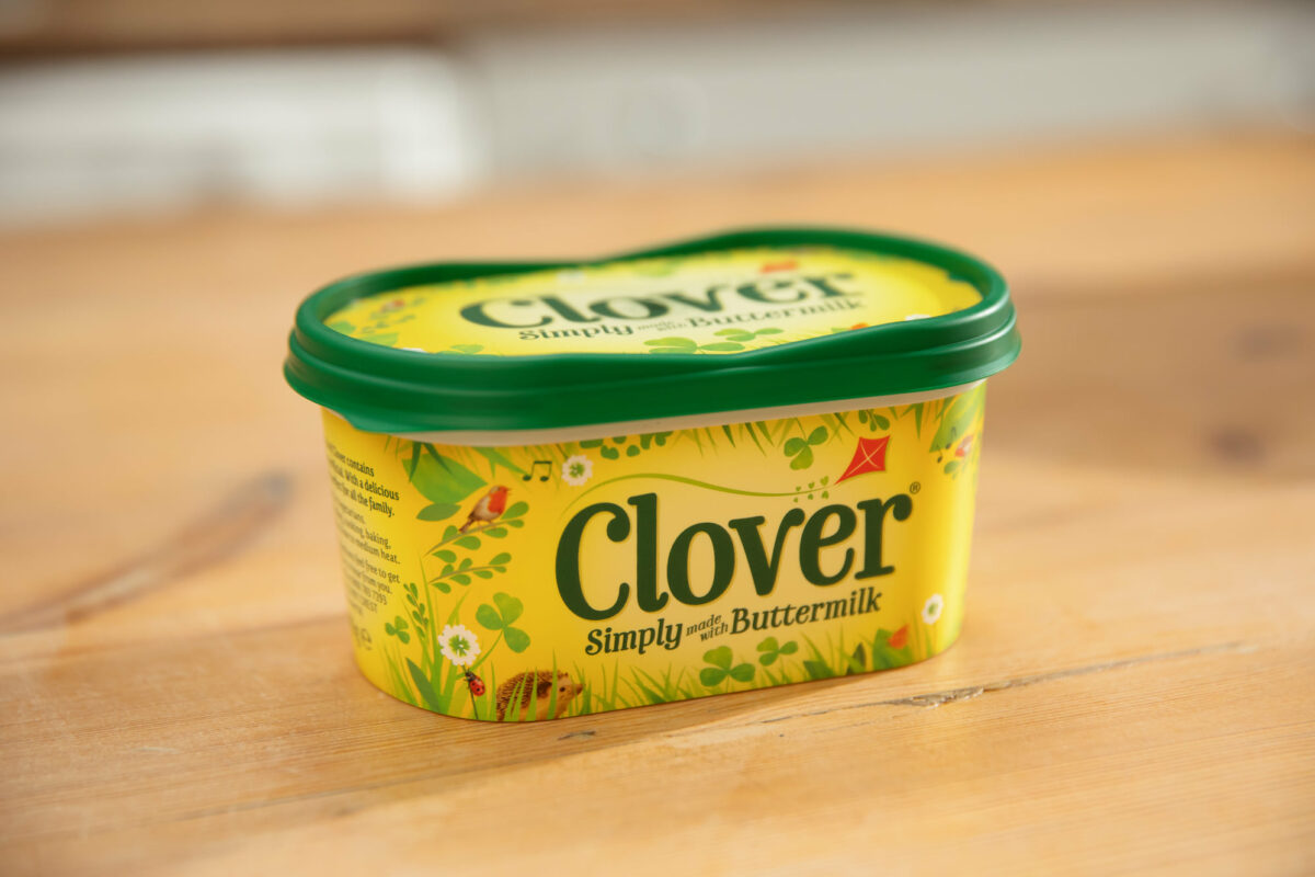 Saputo Dairy UK, which owns Clover butter, says the move will save around the equivalent weight of 10 hippos in unnecessary packaging.