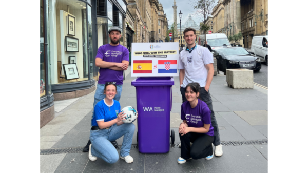 The waste company is taking a creative approach to engage the public and highlight the environmental issues of sporting events such as Euro 2024.